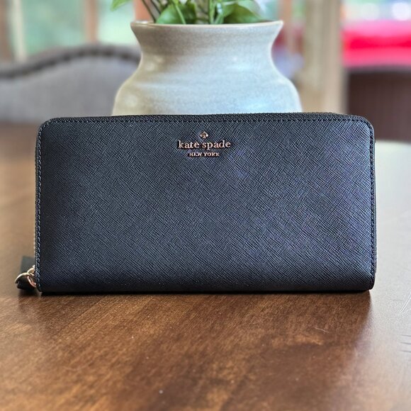 NEW Kate Spade New York Laurel Way Neda Black Zip Around